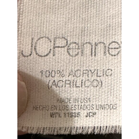 Vtg Baby Security Blanket JC Penney Made In USA 100% Acrylic Pastel Fringed 1980 - Picture 5 of 15